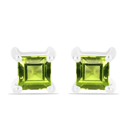 Ezüst Fülbevaló Changbai Peridottal
