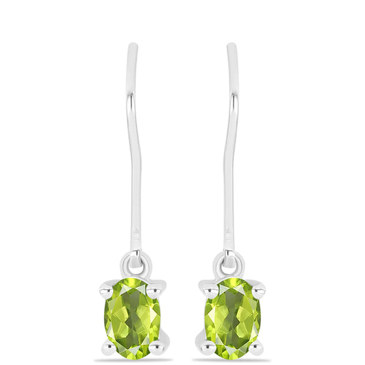 Ezüst Fülbevaló Changbai Peridottal