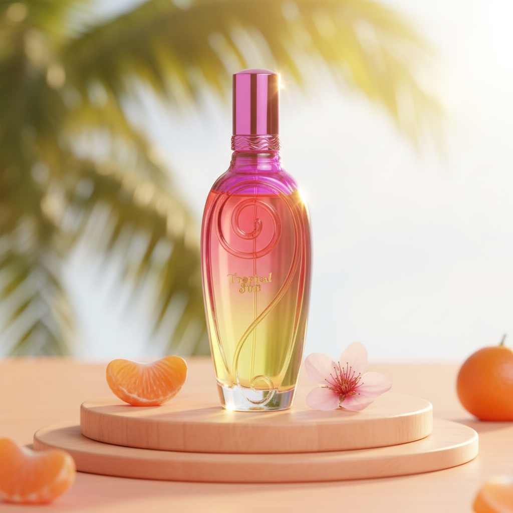 100 ml Eau de Perfume "TROPICAL SUN"  Gyümölcsös Pézsma Illat Nőknek, 3% illatolaj tartalommal 8 