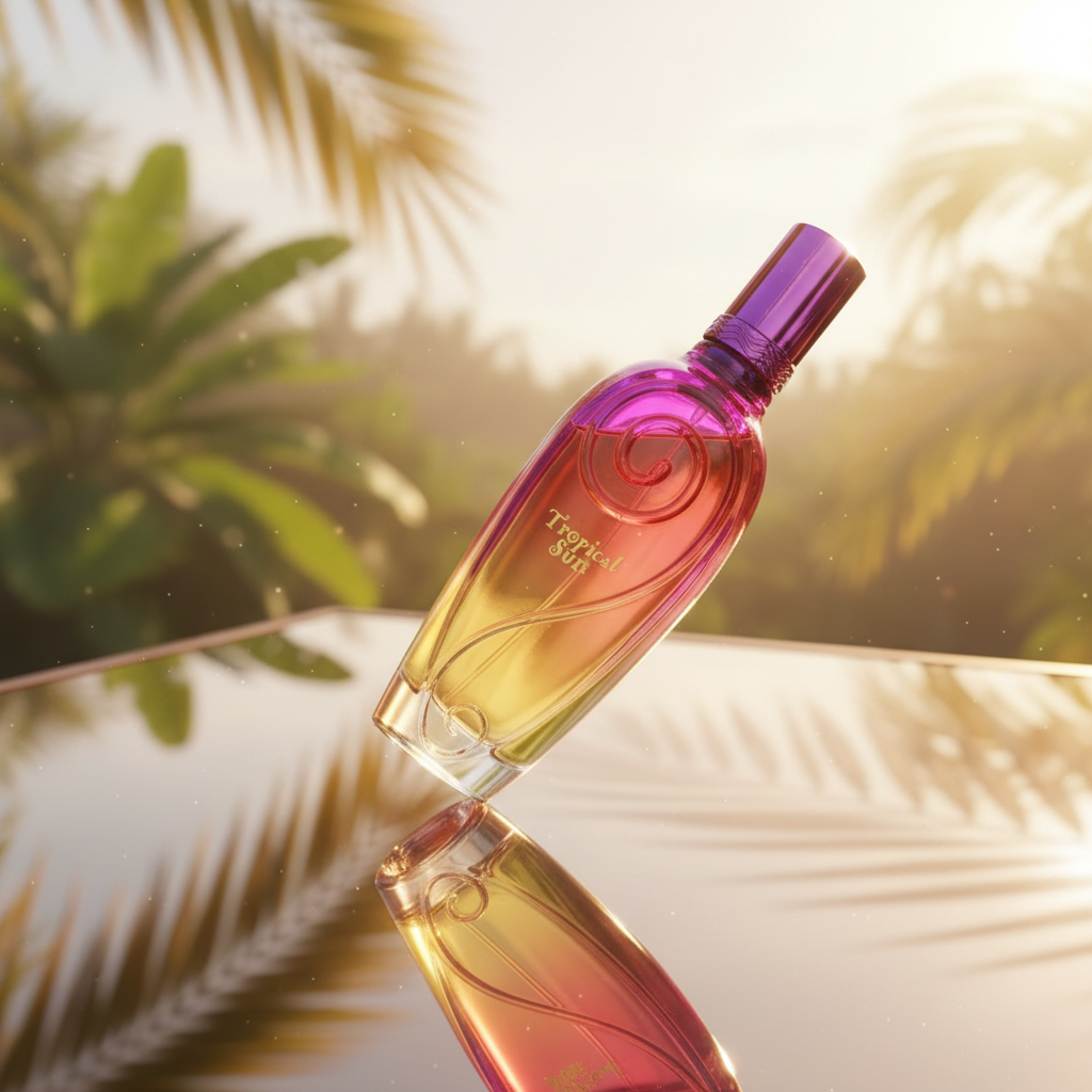 100 ml Eau de Perfume "TROPICAL SUN"  Gyümölcsös Pézsma Illat Nőknek, 3% illatolaj tartalommal