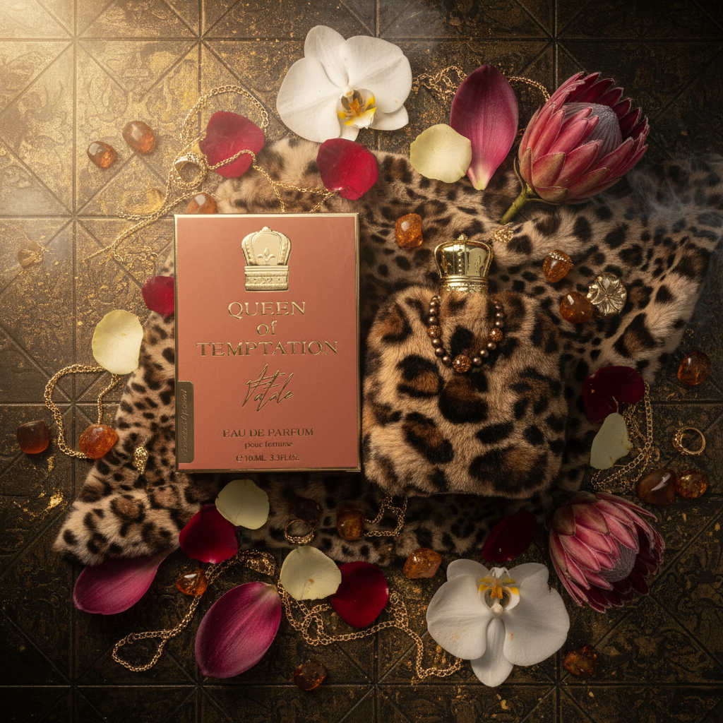 100 ml EDP QUEEN OF TEMPTATION - FATALE, borostyános illat nőknek
