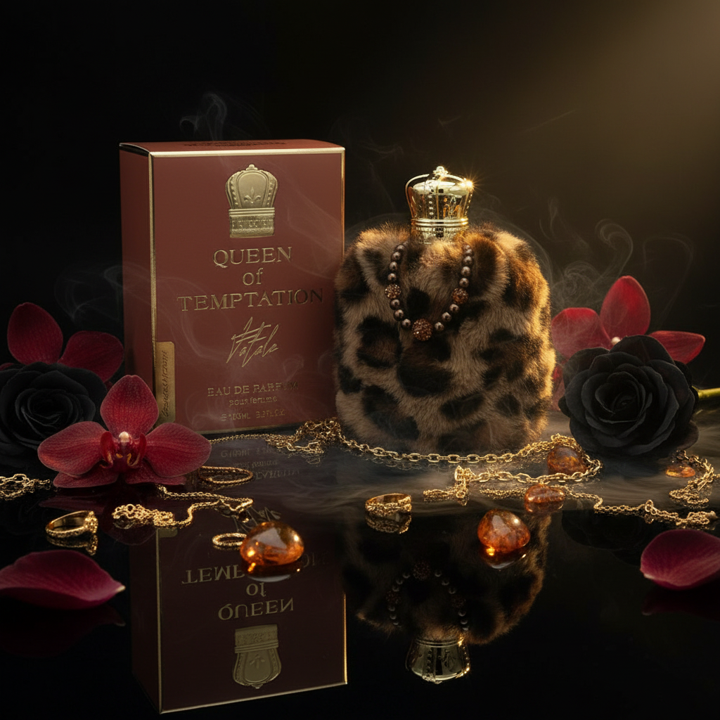 100 ml EDP QUEEN OF TEMPTATION - FATALE, borostyános illat nőknek