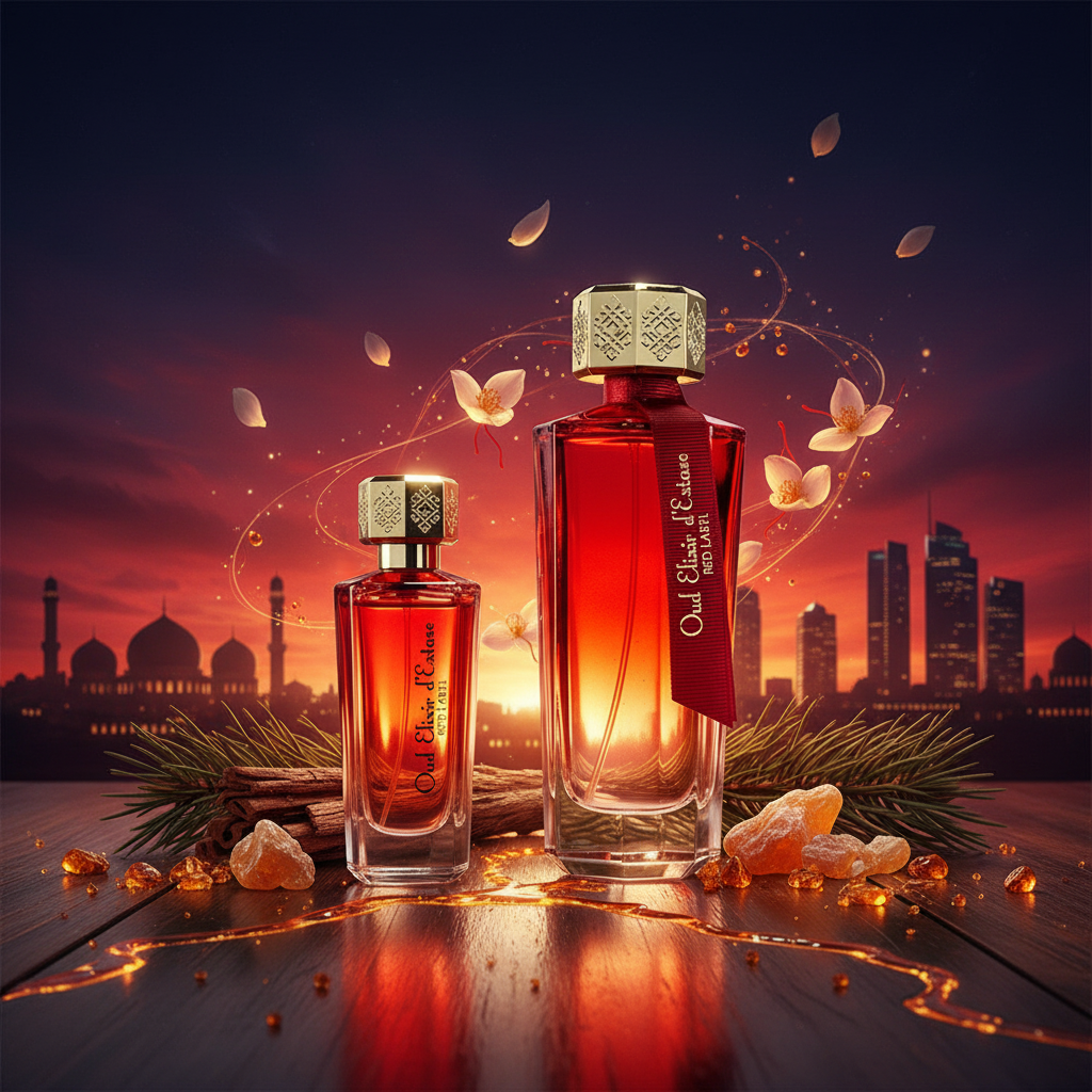 Linn Young EDP 100ml + 30ml "Oud Elixir Red" - Borostyános, virágos illat 11 