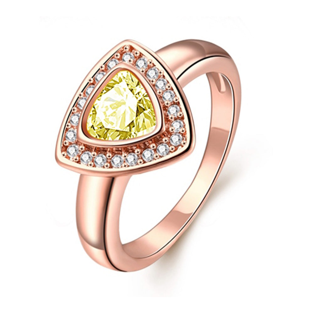 Arany Bevonatú Gyűrű Sárga Emporia® Kristállyal ( Gyűrű )