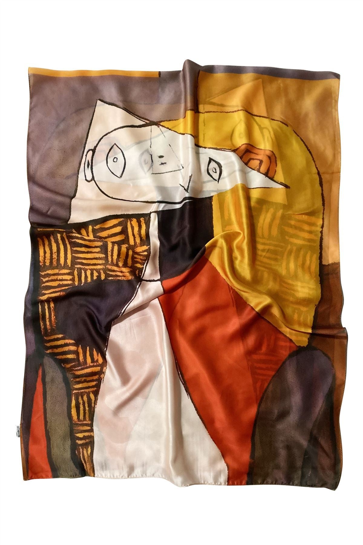 Selyem Sál-Kendő, 70 cm x 180 cm,  Picasso - Portrait Style 2 