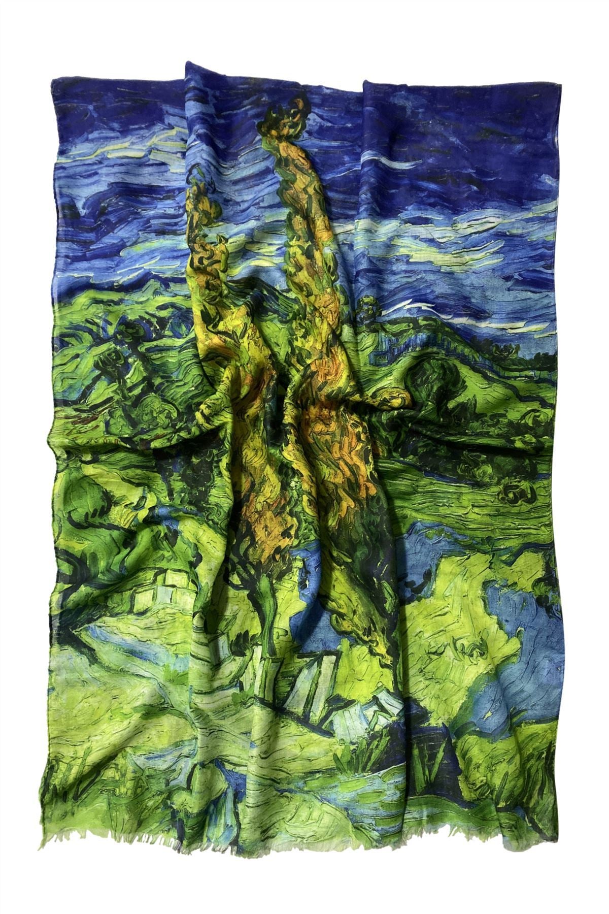 Pamut Sál-Kendő, 70 cm x 180 cm, Van Gogh - Two Poplars 2 