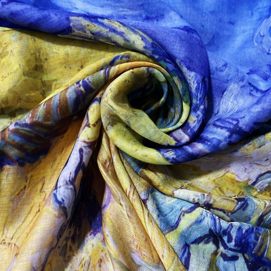 Pamut Sál-Kendő, 70 cm x 180 cm, Van Gogh - Haystacks