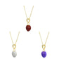 Arannyal Bevont Ezüst Szett Vörös Acháttal és Fehér Acháttal