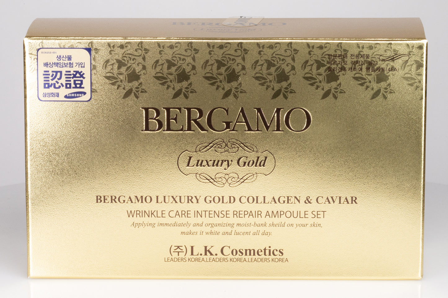 BERGAMO LUXORY GOLD Kollagén & Kaviár 4 db-os Ampulla Szett, 13 ml x 4