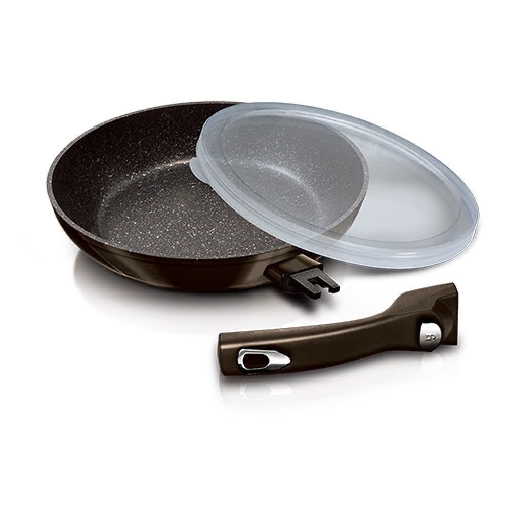 Berlinger Haus Metallic Line Shiny Black Edition Serpenyő levehető nyéllel, 28 cm 1 