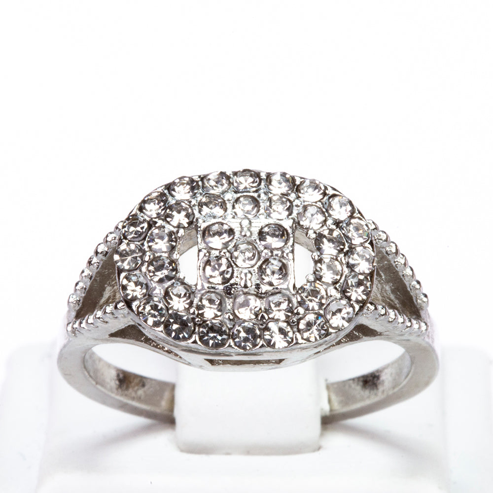 Arany Bevonatú Óra Fehér Emporia® Kristállyal (Nyaklánc+Fülbevaló+Karkötő+Medál) 10 