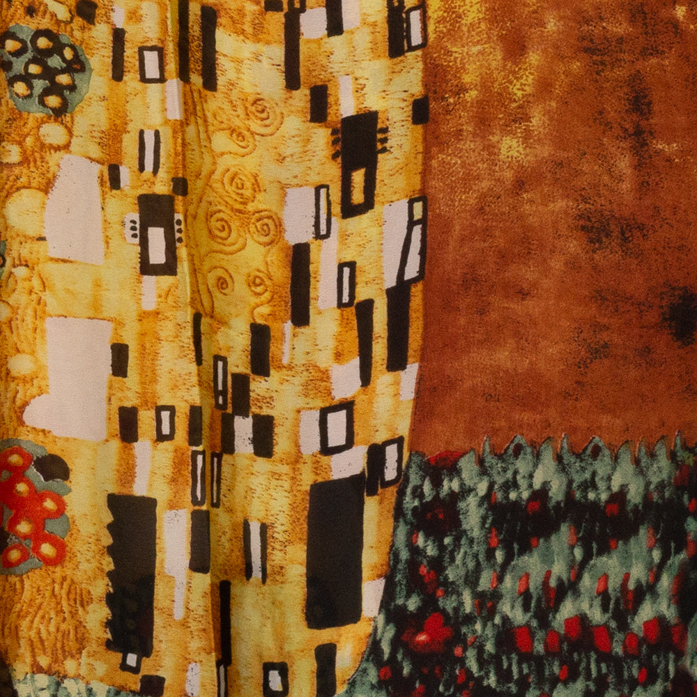 100% Selyem Sál, 90 cm x 180 cm, Klimt - A Csók 10 