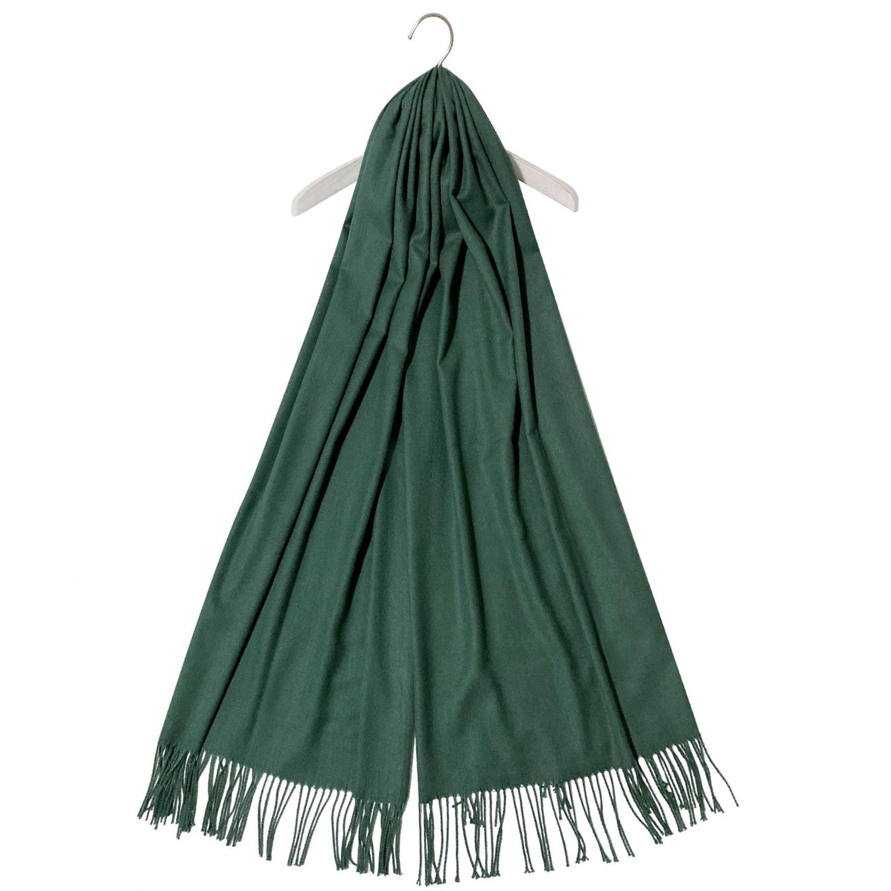 100% Valódi Pashmina Kasmír Sál-Kendő, 70 cm x 180 cm, Smaragdzöld 1 
