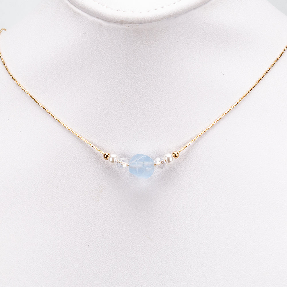 Arany tónusú Emporia Ötvözetű Szett Turmalinnal ( Nyaklánc+Fülbevaló+Karkötő ) 4 