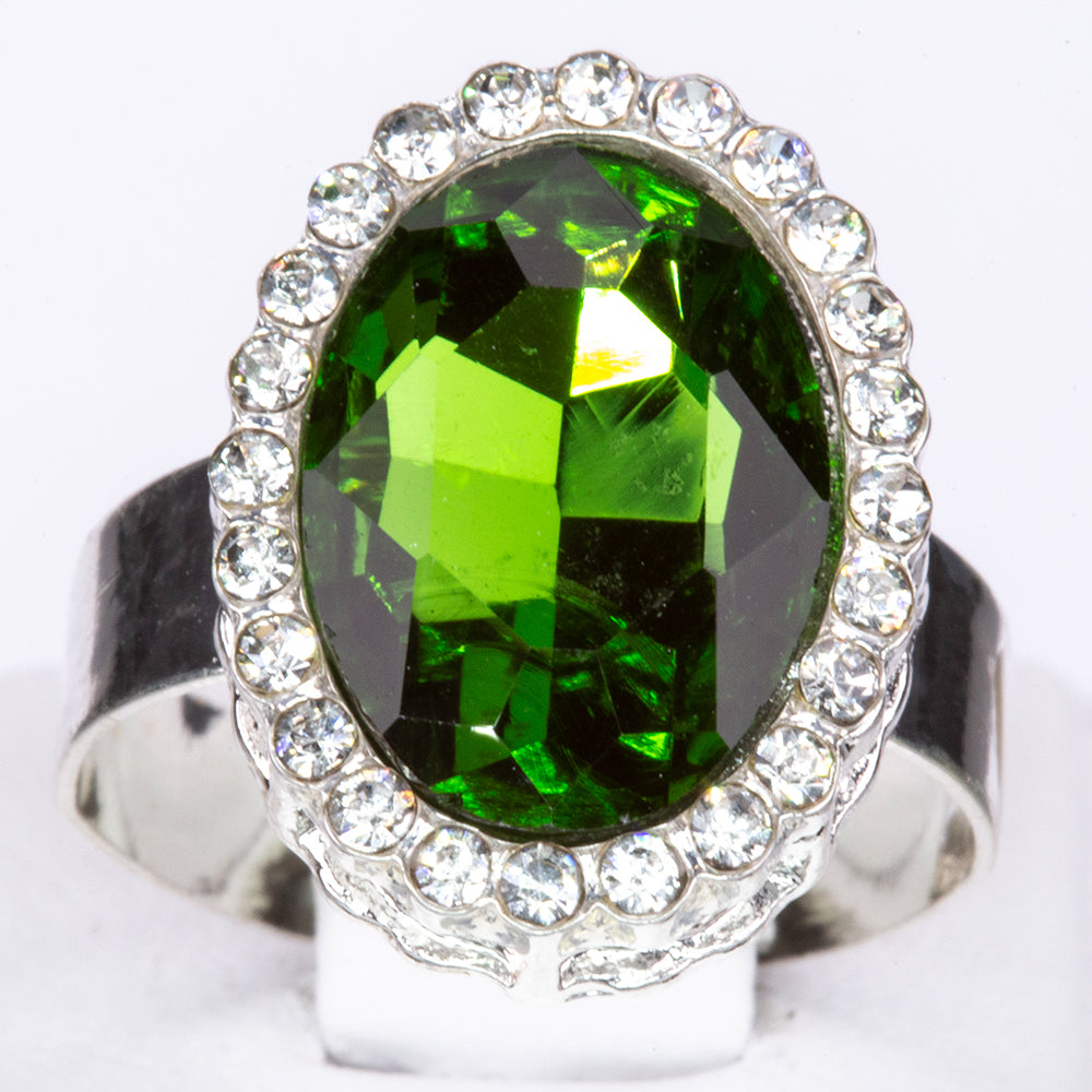 Arany tónusú Emporia Ötvözetű Szett Vörös Emporia® Kristállyal és Zöld Emporia® Kristállyal ( Gyűrű )