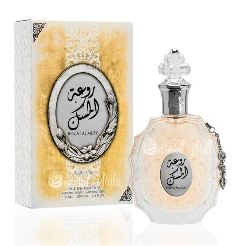 100ml Eau de Parfum Al Rout Al Musk Oriental Powedery Fruity and Vanilla Fragrance For Women (Top: Currants, Narcissus, Blackberry, Clover, Green Tea, Tuberose, Iris, Quince, Powdery Notes, White Musk, Sandalwood, White Cedar, Vanilla.)