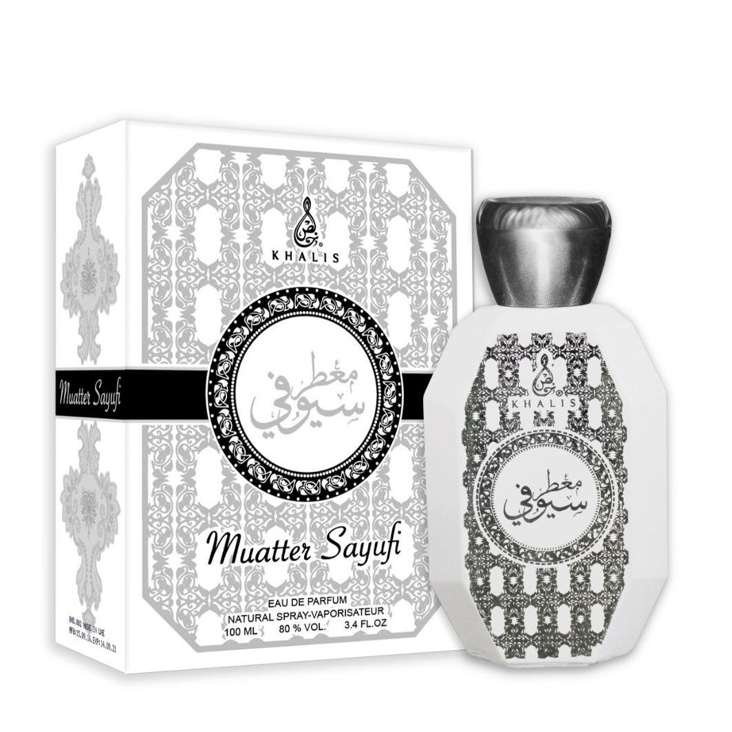 100 ml Eau de Parfum MUATTER SAYUFI Virágos Pézsma Illat Férfiaknak 1 