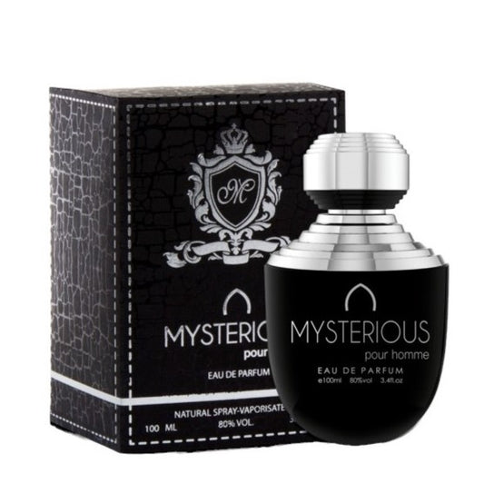 100 ml Eau de Parfum MYSTERIOUS Virágos Fás Pézsma Illat Férfiaknak
