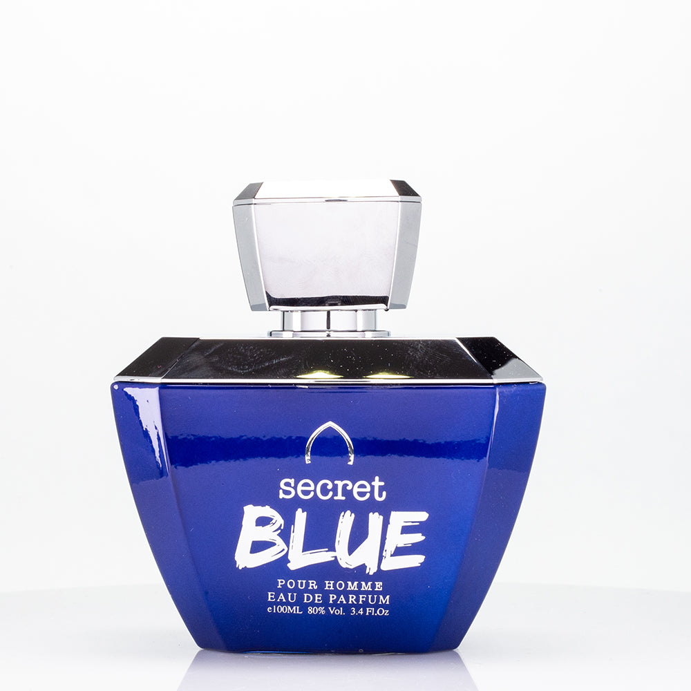100 ml Eau de Parfum SECRET BLUE Fűszeres Gyümölcsös Pézsma Illat Férfiaknak 2 