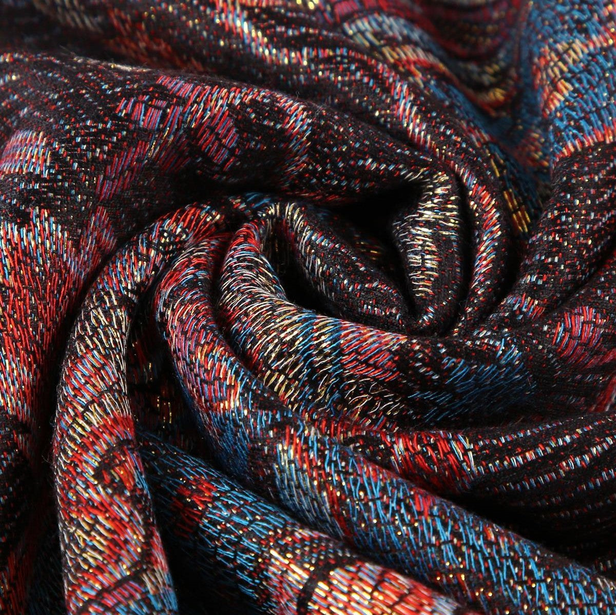 100% Valódi Pashmina Kasmír Sál-Kendő, 70 cm x 180 cm, Többszínű Fekete 2 