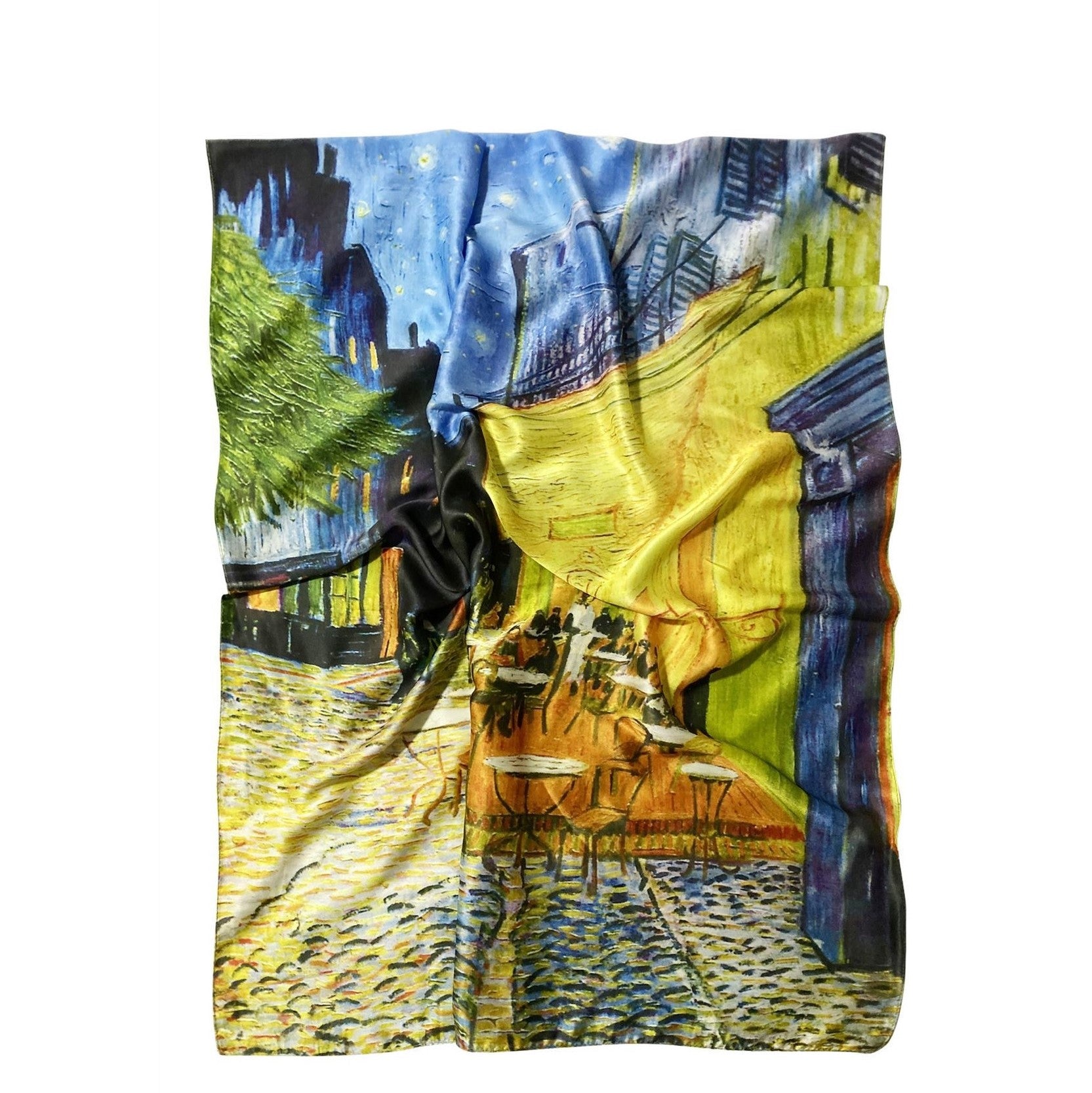 Selyem Sál-Kendő, 70 cm x 180 cm, Van Gogh - Cafe Terrace At Night 2 