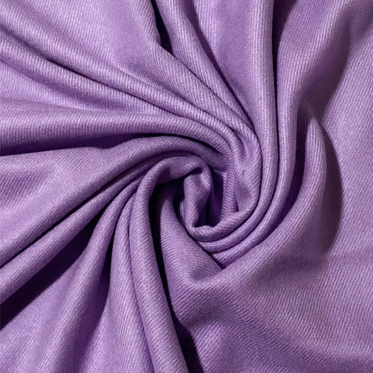 100% Pashmina Kasmír Sál, 70 cm x 170 cm, Szuper Puha, Sima Halványlila