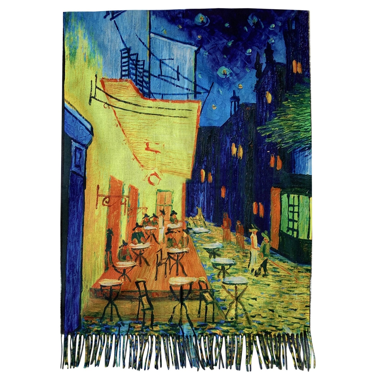Gyapjú Sál-Kendő, 70 cm x 180 cm, Van Gogh - Cafe Terrace at Night