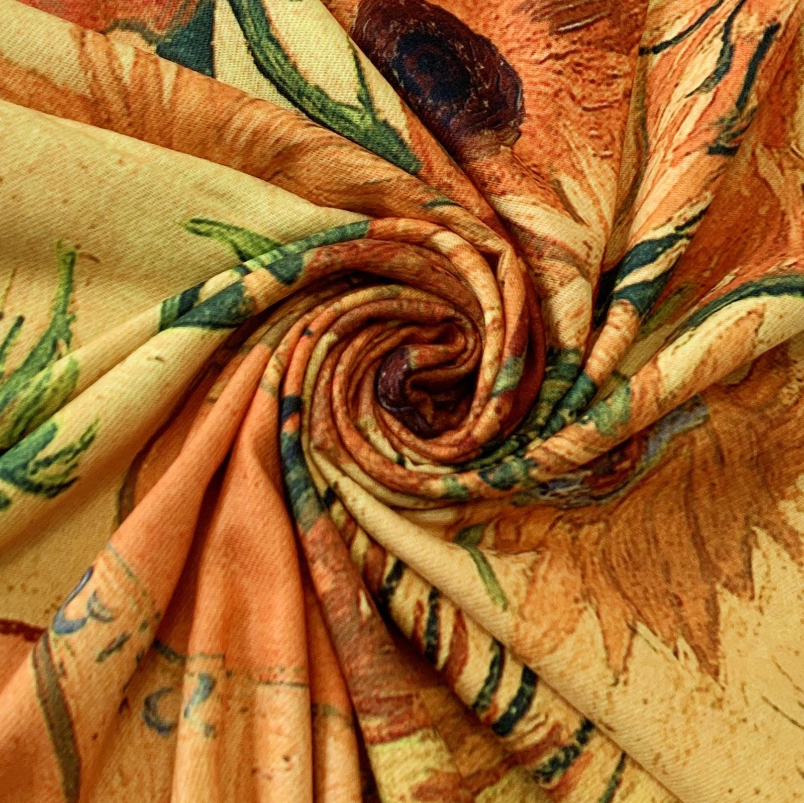 Gyapjú Sál-Kendő, 70 cm x 180 cm, Van Gogh - Sunflowers 2 