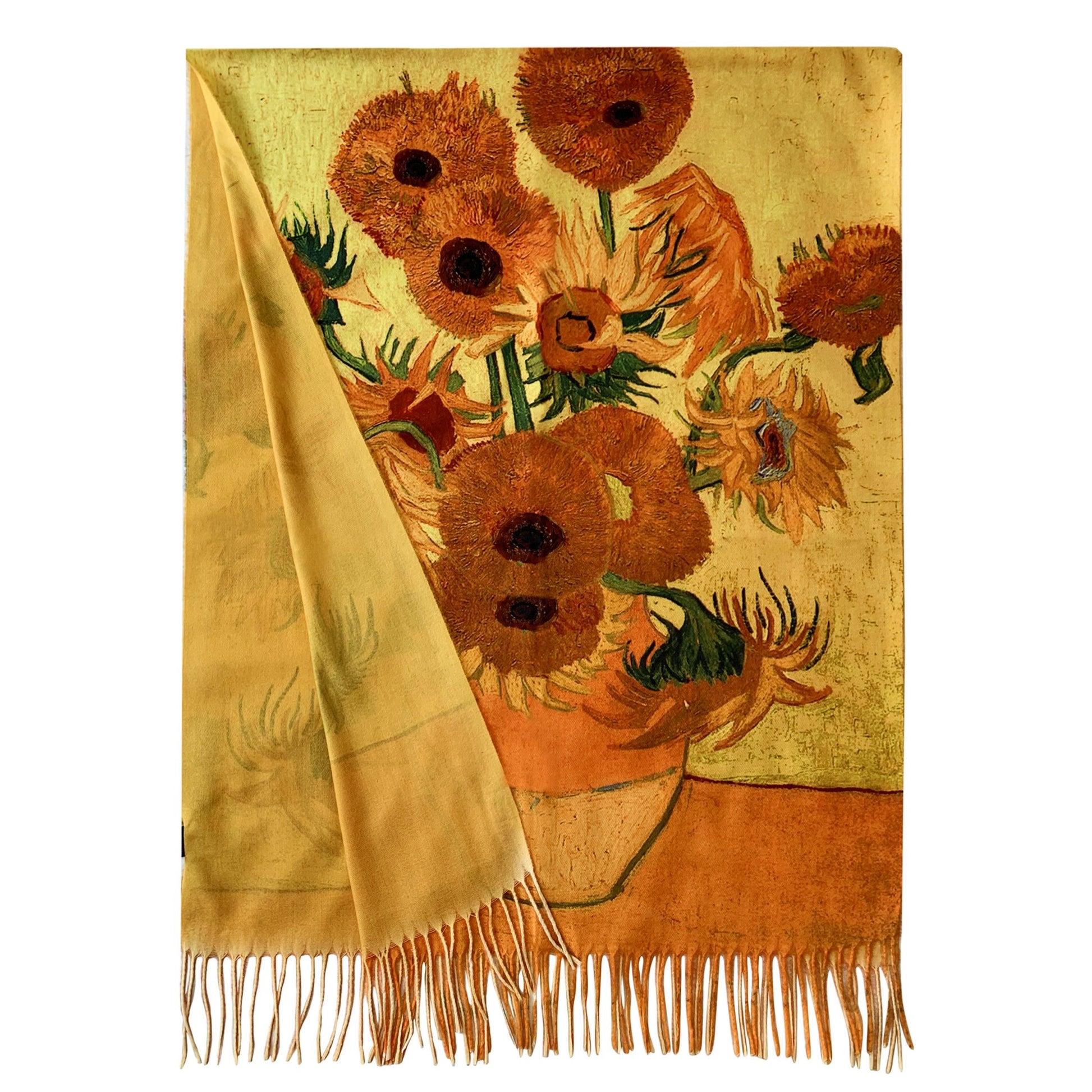 Gyapjú Sál-Kendő, 70 cm x 180 cm, Van Gogh - Sunflowers 4 