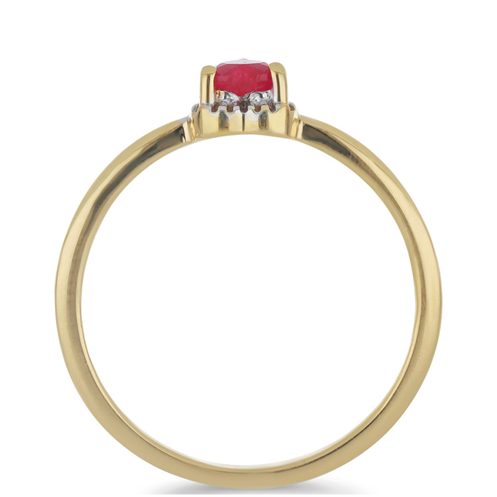Arannyal Bevont Ezüst Szett Vörös Kvarccal ( Fülbevaló+Gyűrű+Medál )