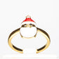 Arany Bevonatú Szett Vörös Emporia® Kristállyal ( Gyűrű )