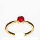 Arany Bevonatú Szett Vörös Emporia® Kristállyal ( Gyűrű )