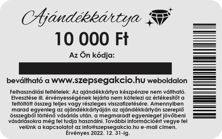 Kézzel fogható plasztik Ajándékkártya piros borítékban 3 