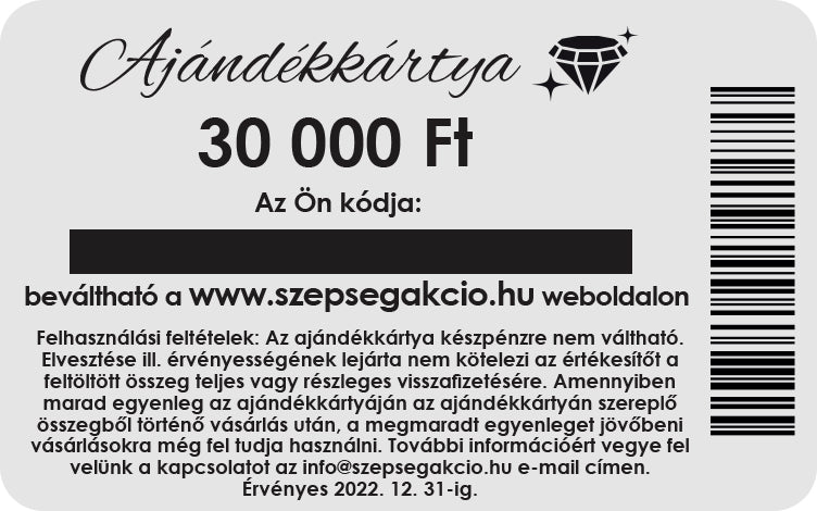 Kézzel fogható plasztik Ajándékkártya piros borítékban